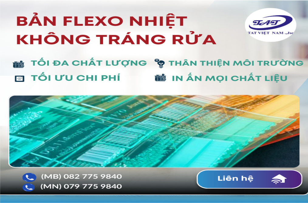 Bản Flexo không cần tráng rửa